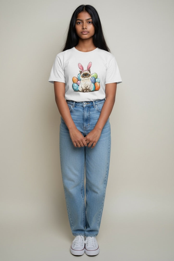 Ragdoll Cat Easter Shirt: Bunny Ears Cat Lover Bella Canvas Tee
