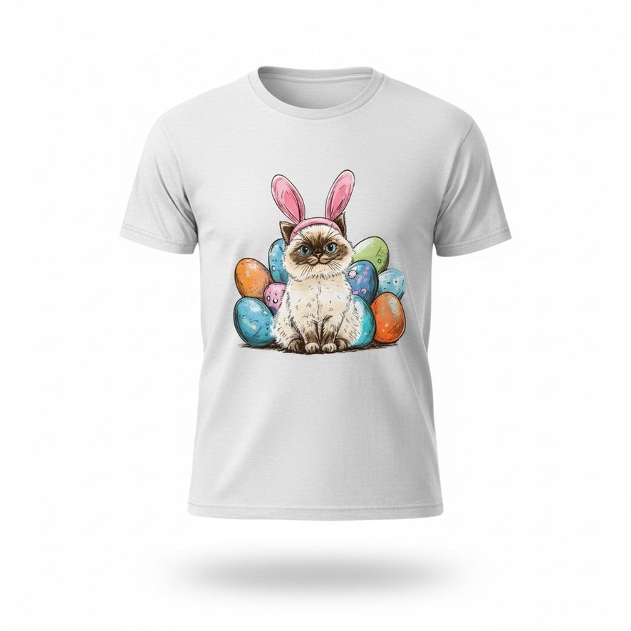 Ragdoll Cat Easter Shirt: Bunny Ears Cat Lover Bella Canvas Tee