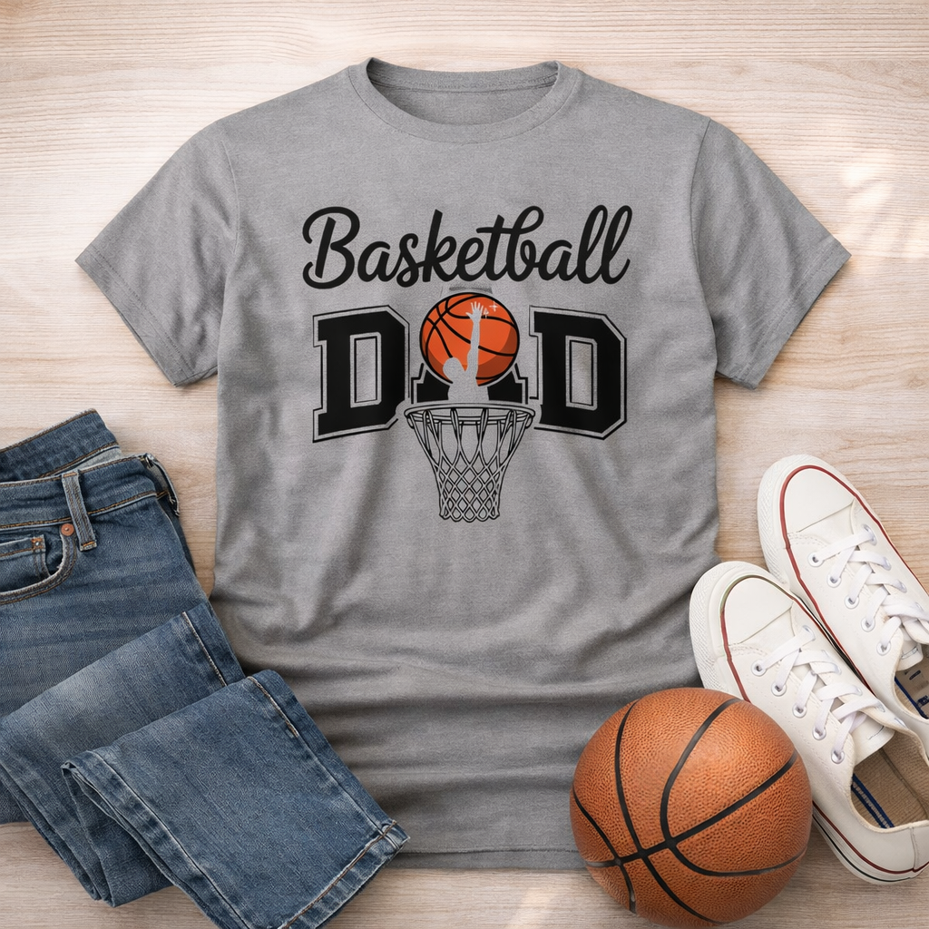 Basketball Dad Shirt Custom Team Colors, Father’s Day Gift for Dad, Sports Dad Tee, Game Day Shirt, Basketball Dad Gift