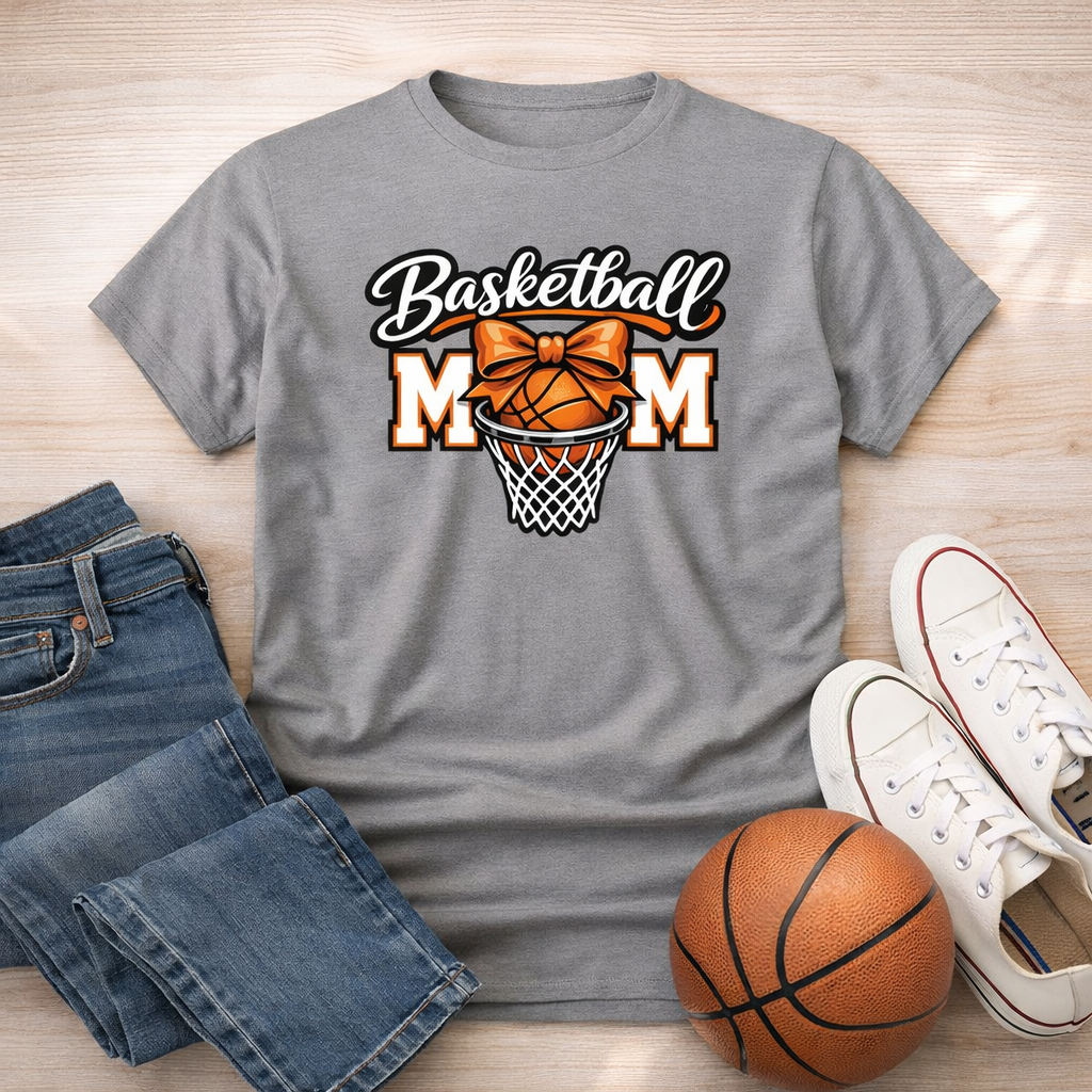 Basketball Mom Shirt Custom Team Colors, Sports Mom Tee, Mother’s Day Gift for Mom, Game Day Outfit, Basketball Mom Gift