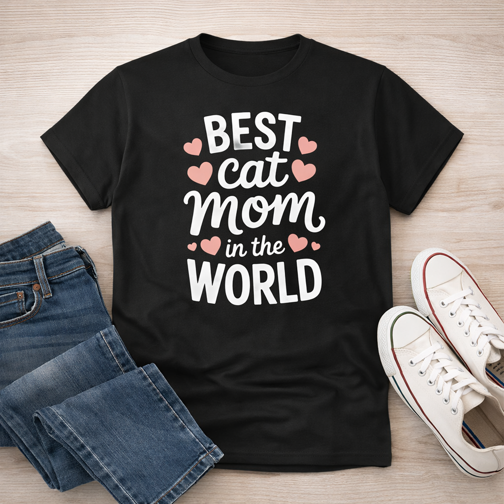 Cat Mom Shirt, Best Cat Mom Ever Tee, Funny Cat Lover Gift, Pet Mom Shirt, Mothers Day Cat Mom Gift, Womens Graphic T Shirt