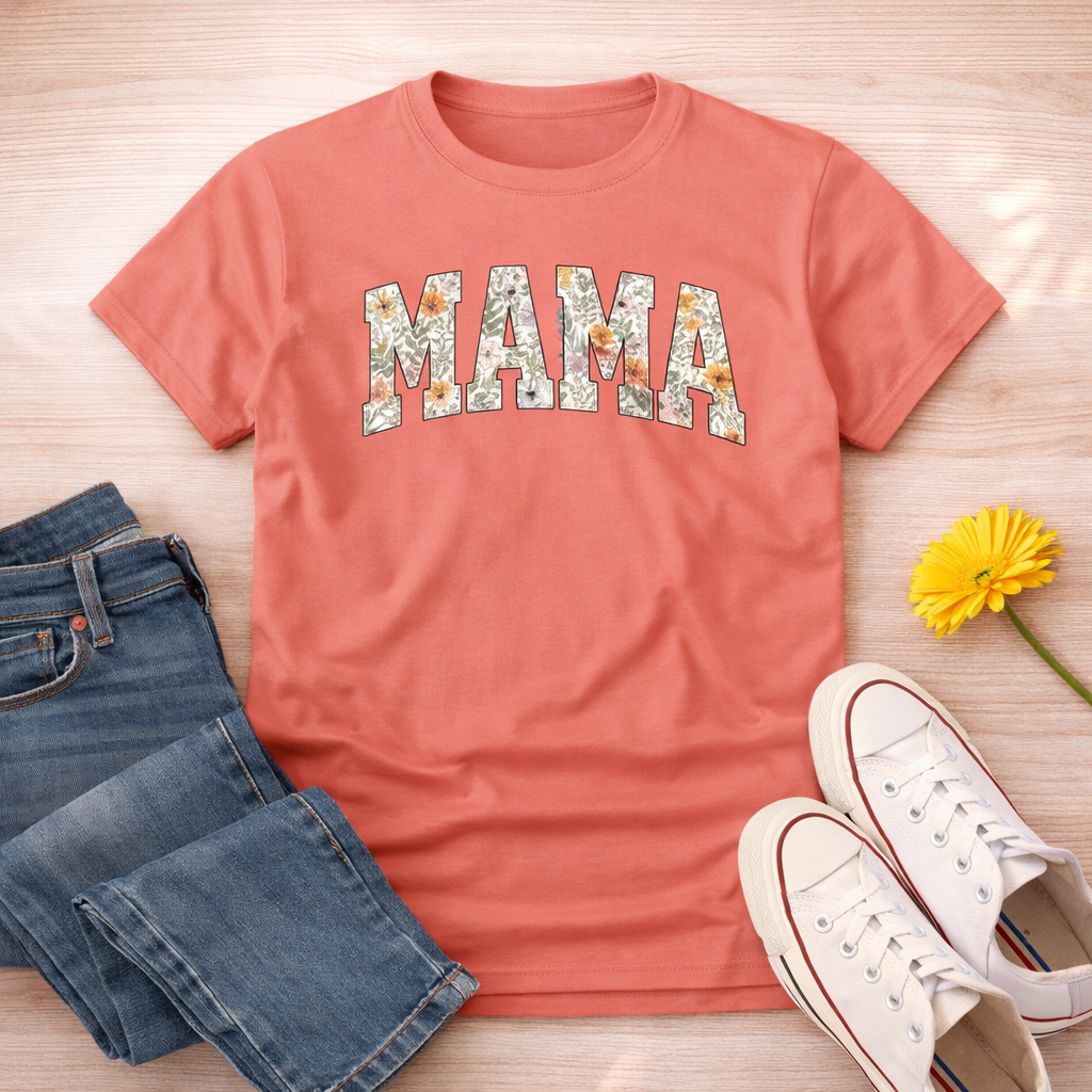 Mama Floral Shirt, Mothers Day Gift for Mom, Cute Mom Tee, Floral Mama Shirt, Gift for Mom, Spring Mom Outfit, Mom Life Shirt