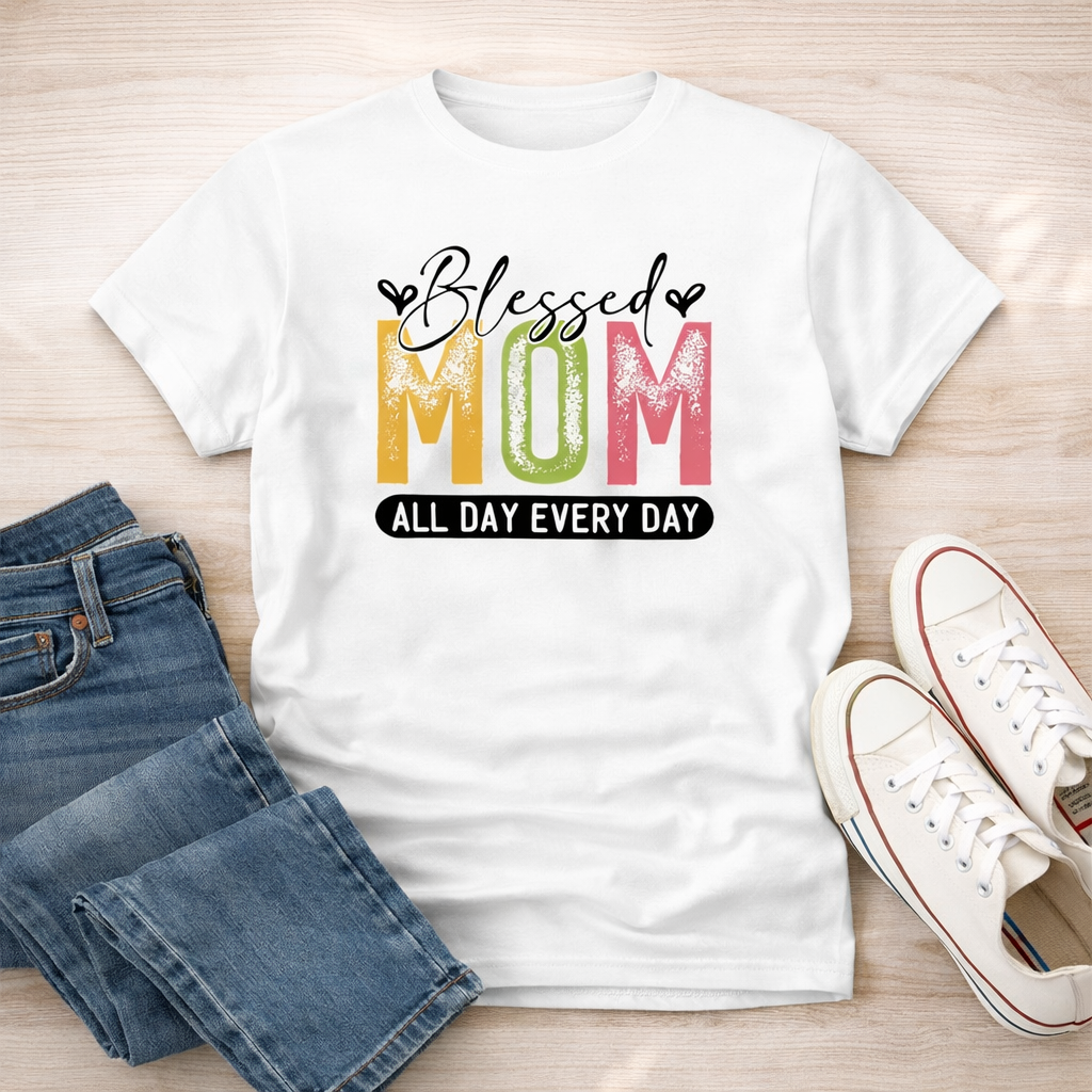 Blessed Mom Shirt, Christian Mom Shirt, Mothers Day Gift, Faith Mom Tee, Religious Mom Shirt, Gift for Mom, Womens Graphic Tee