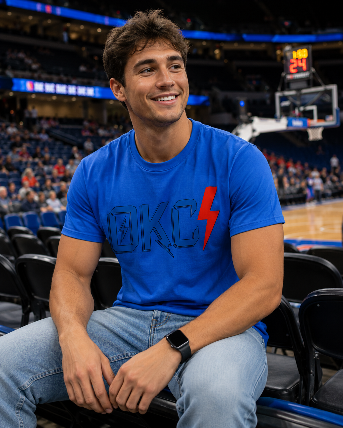 OKC Thunder Lightning Bolt Tee – Bold Game Day Shirt