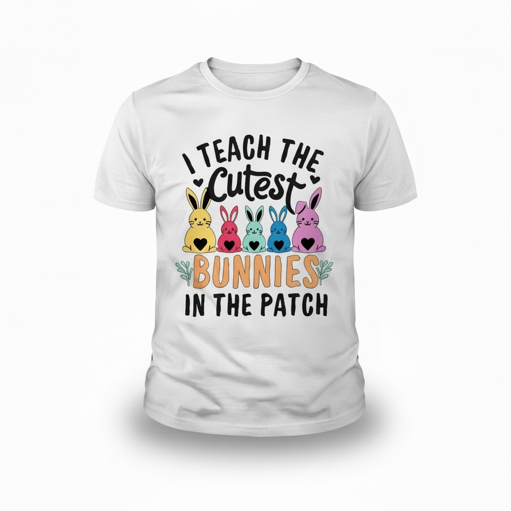 Bella Canvas Easter Teacher Shirt: I Teach the Cutest Bunnies in the Patch Tee XS-3XL