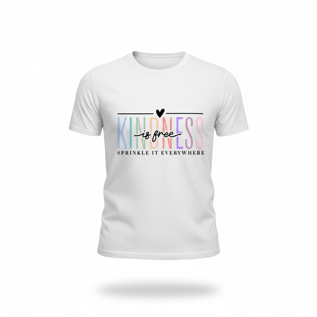 Kindness Shirt, Kindness is Free Tee, Positive Message Shirt, Inspirational Quote Shirt, Teacher Gift Shirt, Rainbow Kindness Tee