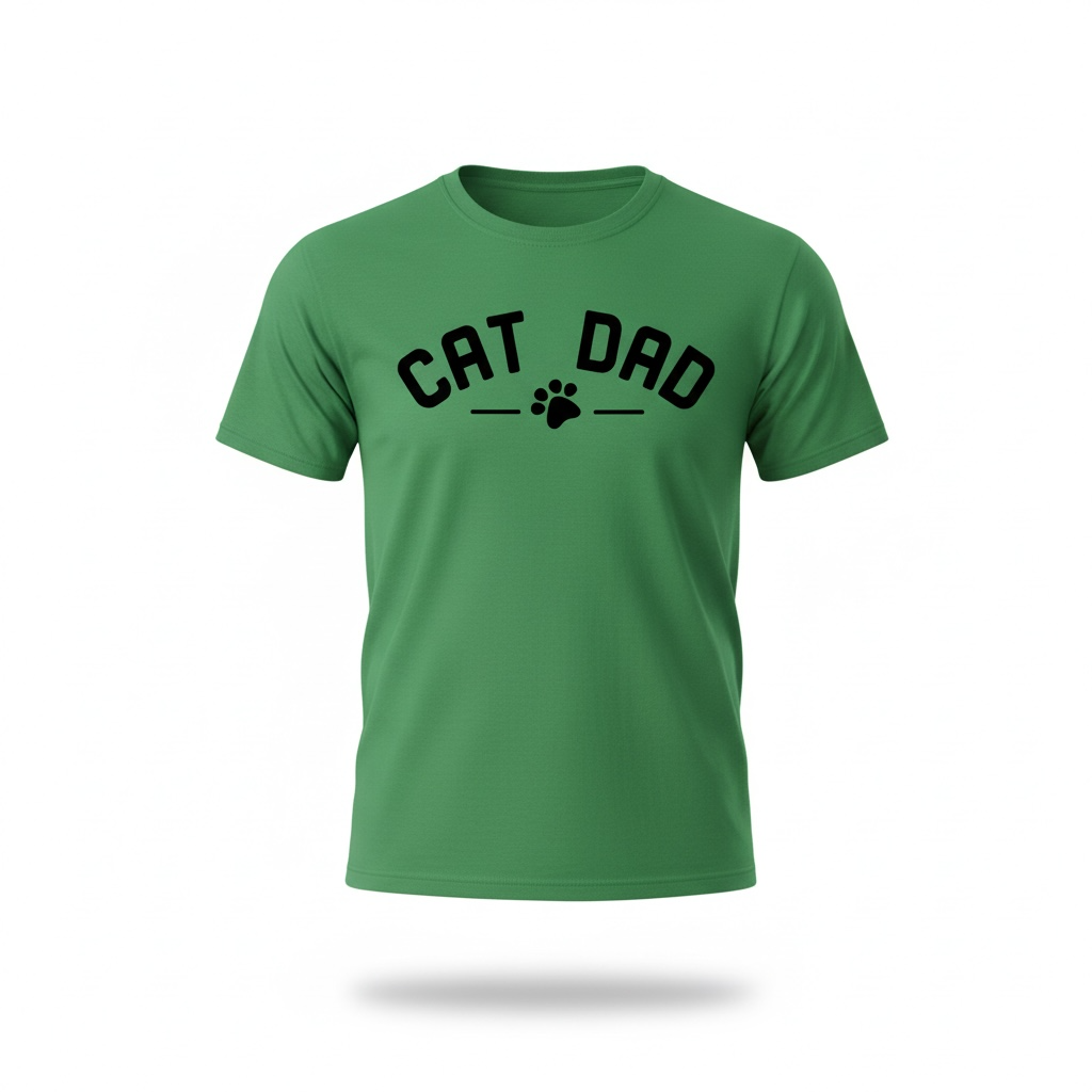 Cat Dad Shirt, Minimalist Cat Lover Tee for Men, Funny Pet Dad Gift, Fathers Day Cat Dad Shirt, Unisex Graphic Tee