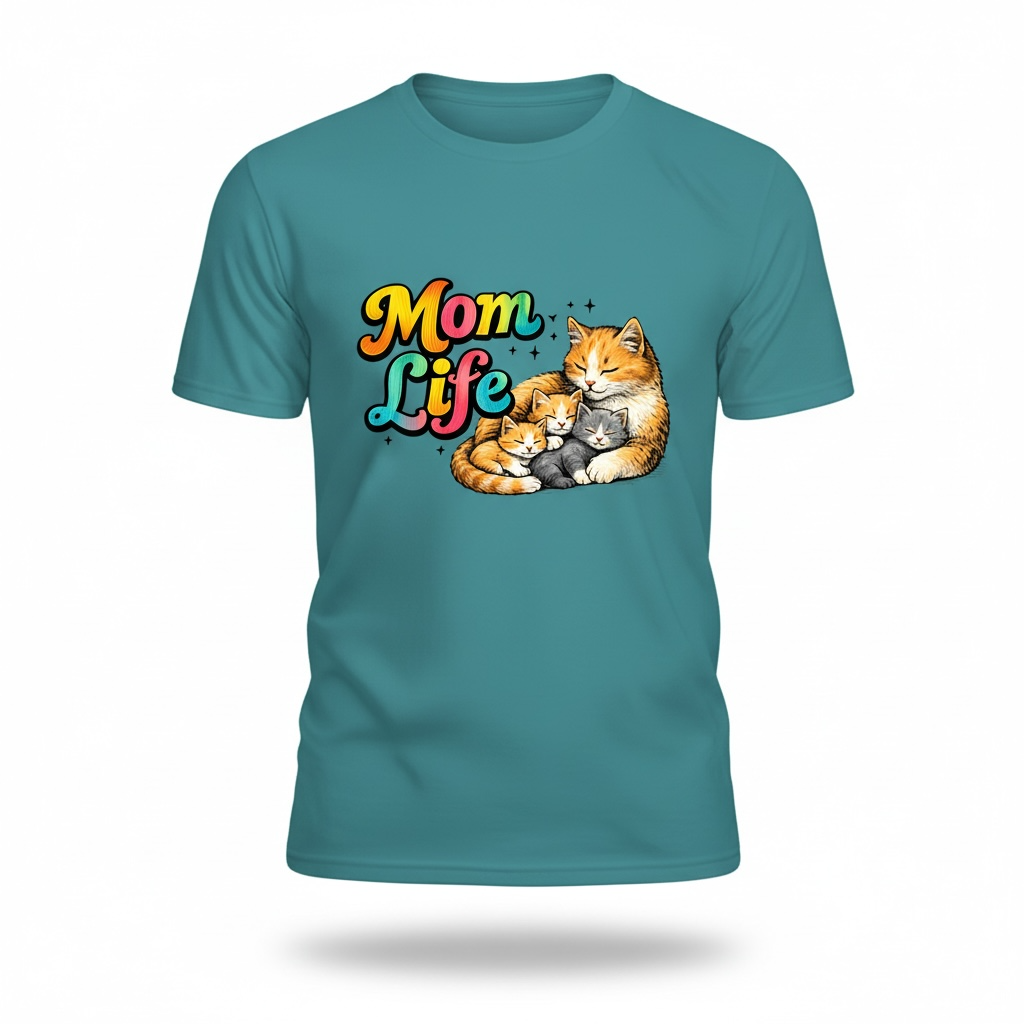 Cat Mom Life Shirt, Cute Cat Lover Tee, Funny Pet Mom Shirt, Kitten Graphic Tee, Animal Lover Gift, Womens Casual T Shirt