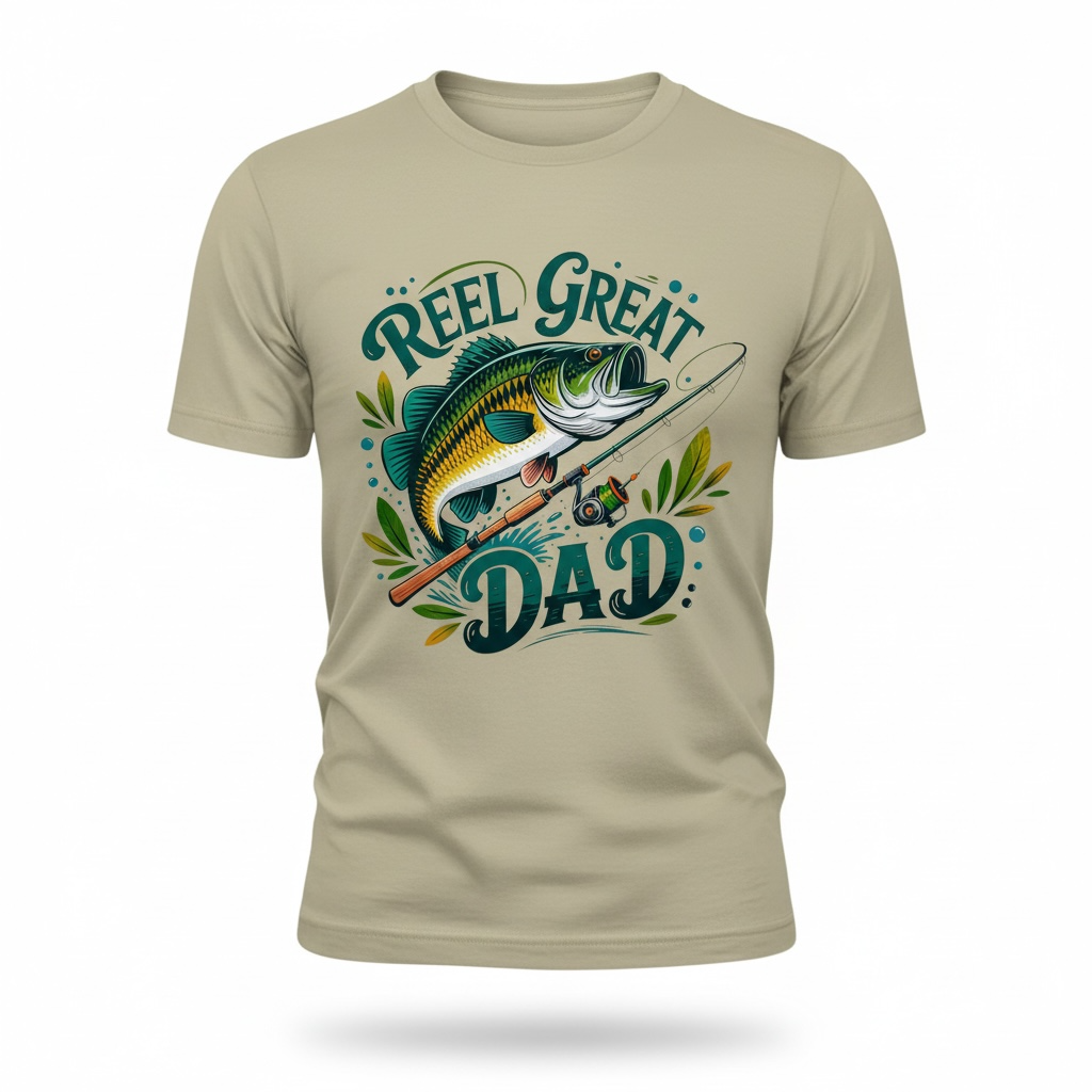 Reel Great Dad Fishing Shirt, Fathers Day Gift for Dad, Fishing Dad Tee, Bass Fishing Shirt, Fisherman Gift, Outdoors Dad Shirt