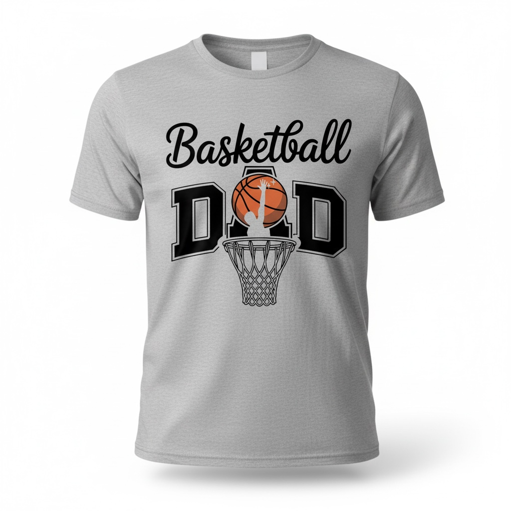 Basketball Dad Shirt Custom Team Colors, Father’s Day Gift for Dad, Sports Dad Tee, Game Day Shirt, Basketball Dad Gift