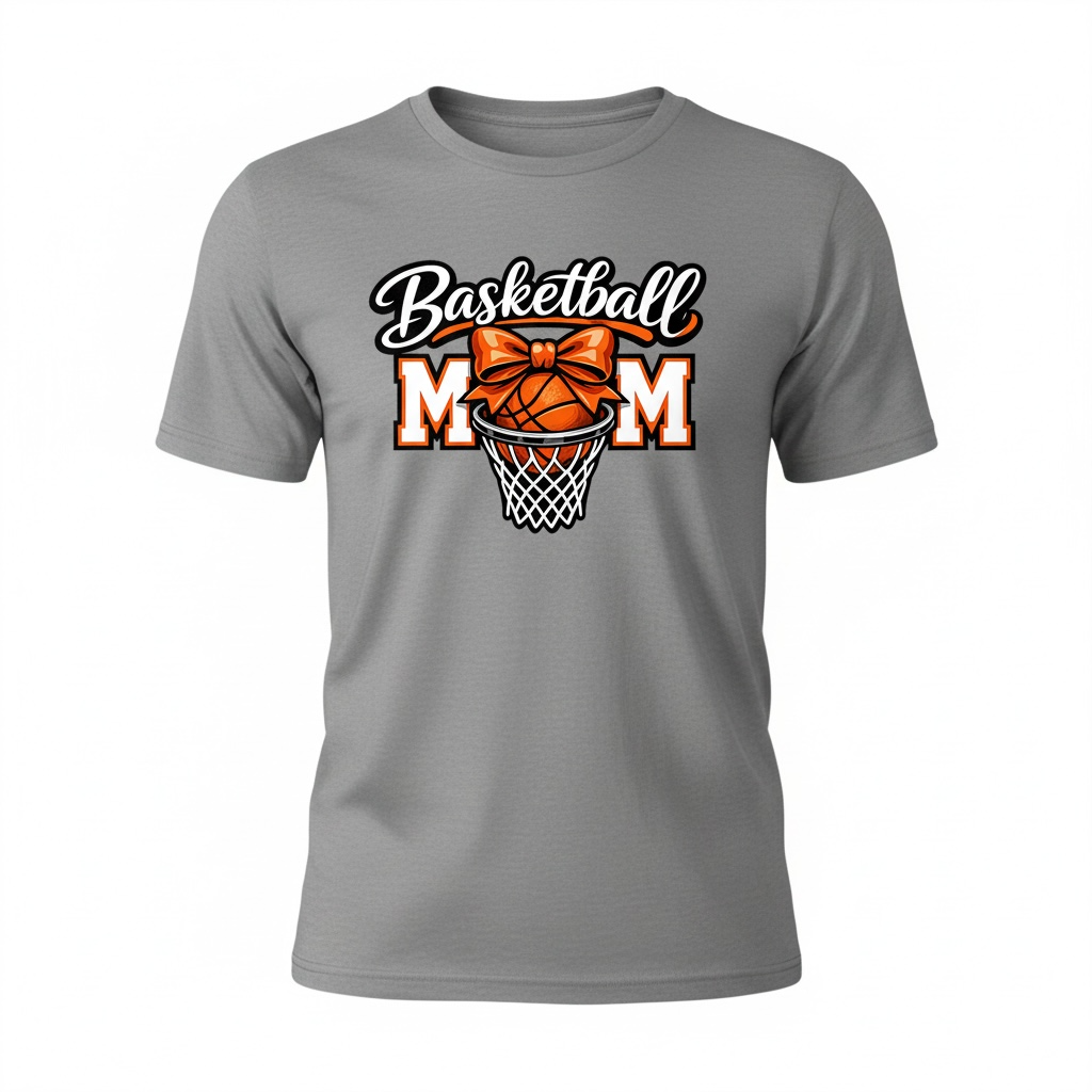 Basketball Mom Shirt Custom Team Colors, Sports Mom Tee, Mother’s Day Gift for Mom, Game Day Outfit, Basketball Mom Gift