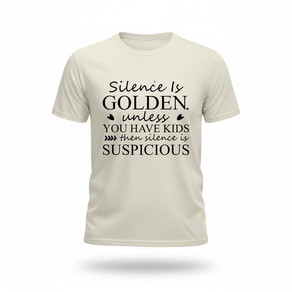 Silence is Golden Shirt Funny Mom Tee, Mothers Day Gift, Mom Humor Shirt, Tired Mom Shirt, Parenting Joke Tee, Gift for Mom