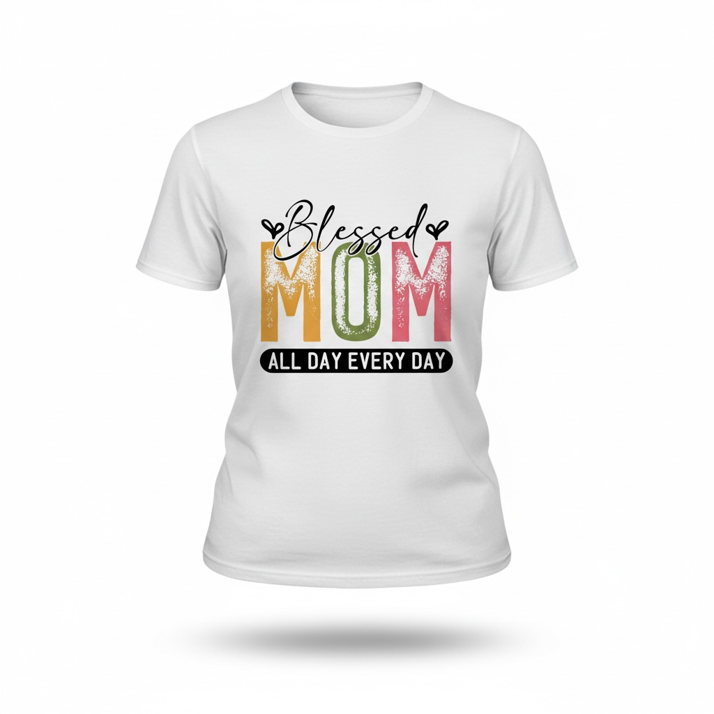 Blessed Mom Shirt, Christian Mom Shirt, Mothers Day Gift, Faith Mom Tee, Religious Mom Shirt, Gift for Mom, Womens Graphic Tee