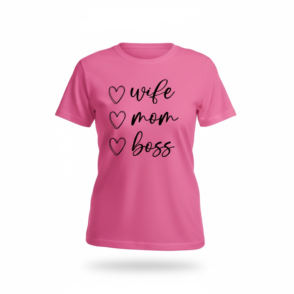 Wife Mom Boss Shirt, Mothers Day Gift Shirt, Mom Life Tee, Gift for Mom, Funny Mom Shirt, Womens Graphic Tee, Mom Gift Idea
