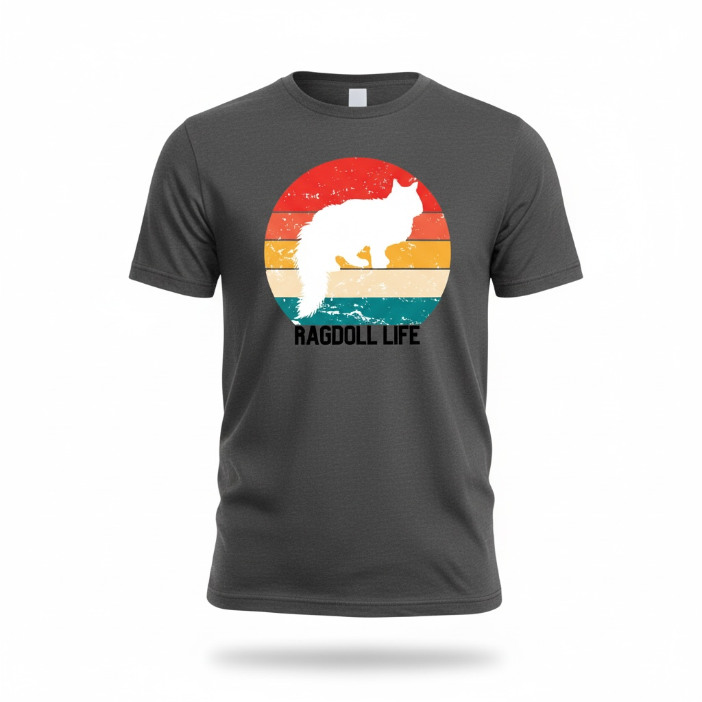 Ragdoll Cat Shirt, Ragdoll Life Tee, Retro Cat Lover Shirt, Vintage Cat Breed Tee, Cat Mom Gift, Ragdoll Owner Shirt, Animal Lover Tee