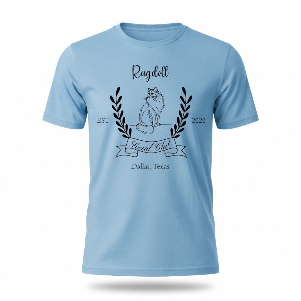 Ragdoll Cat Shirt, Ragdoll Social Club Tee, Cat Lover Gift, Ragdoll Owner Shirt, Cat Mom Gift, Boutique Cat Shirt, Dallas Texas Cat Tee