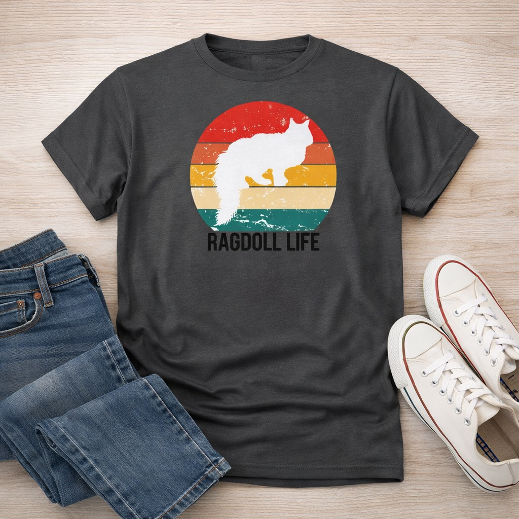 Ragdoll Cat Shirt, Ragdoll Life Tee, Retro Cat Lover Shirt, Vintage Cat Breed Tee, Cat Mom Gift, Ragdoll Owner Shirt, Animal Lover Tee