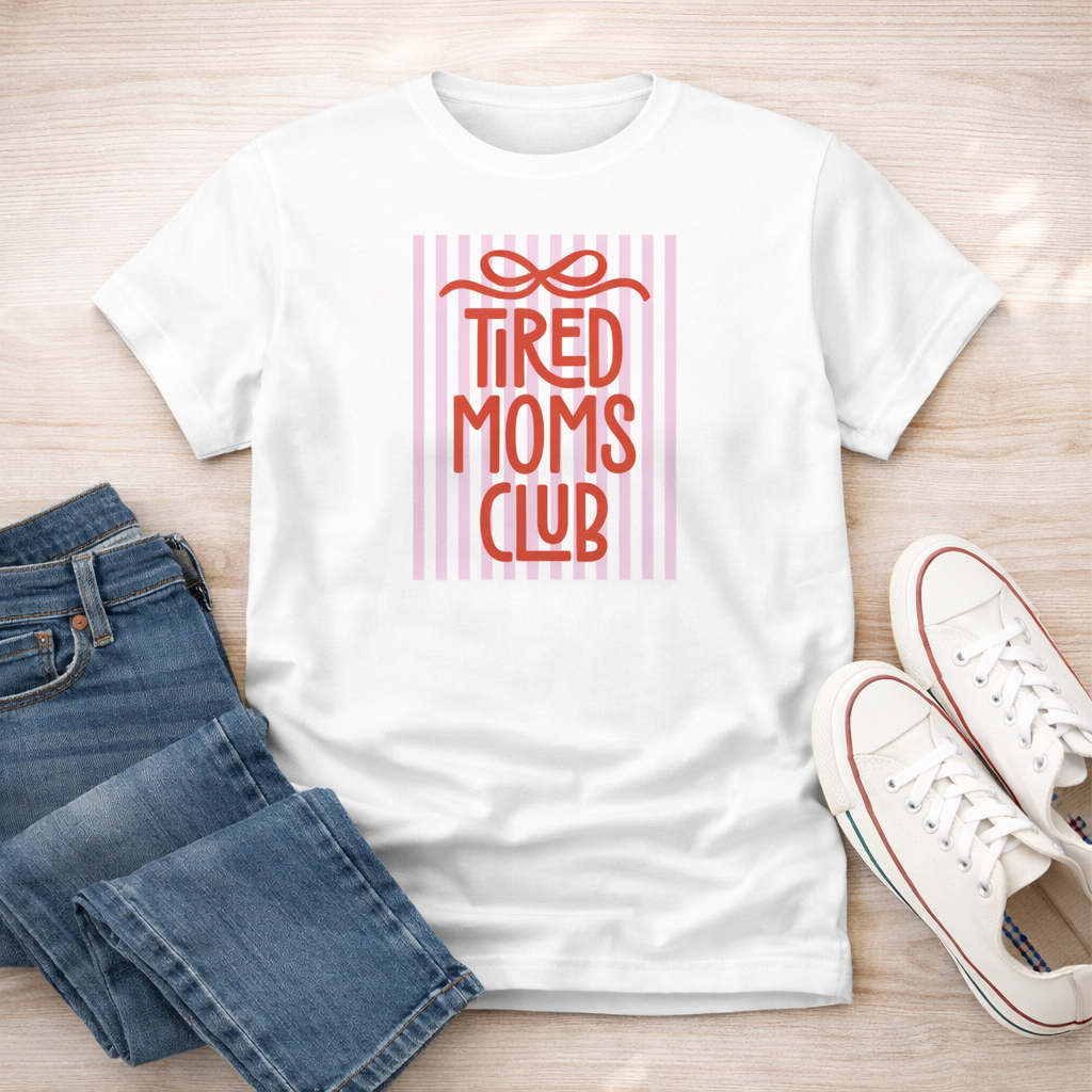 Tired Moms Club Shirt, Funny Mom Shirt, Mothers Day Gift, Mom Life Tee, Exhausted Mom Shirt, Gift for Mom, Womens Graphic Tee