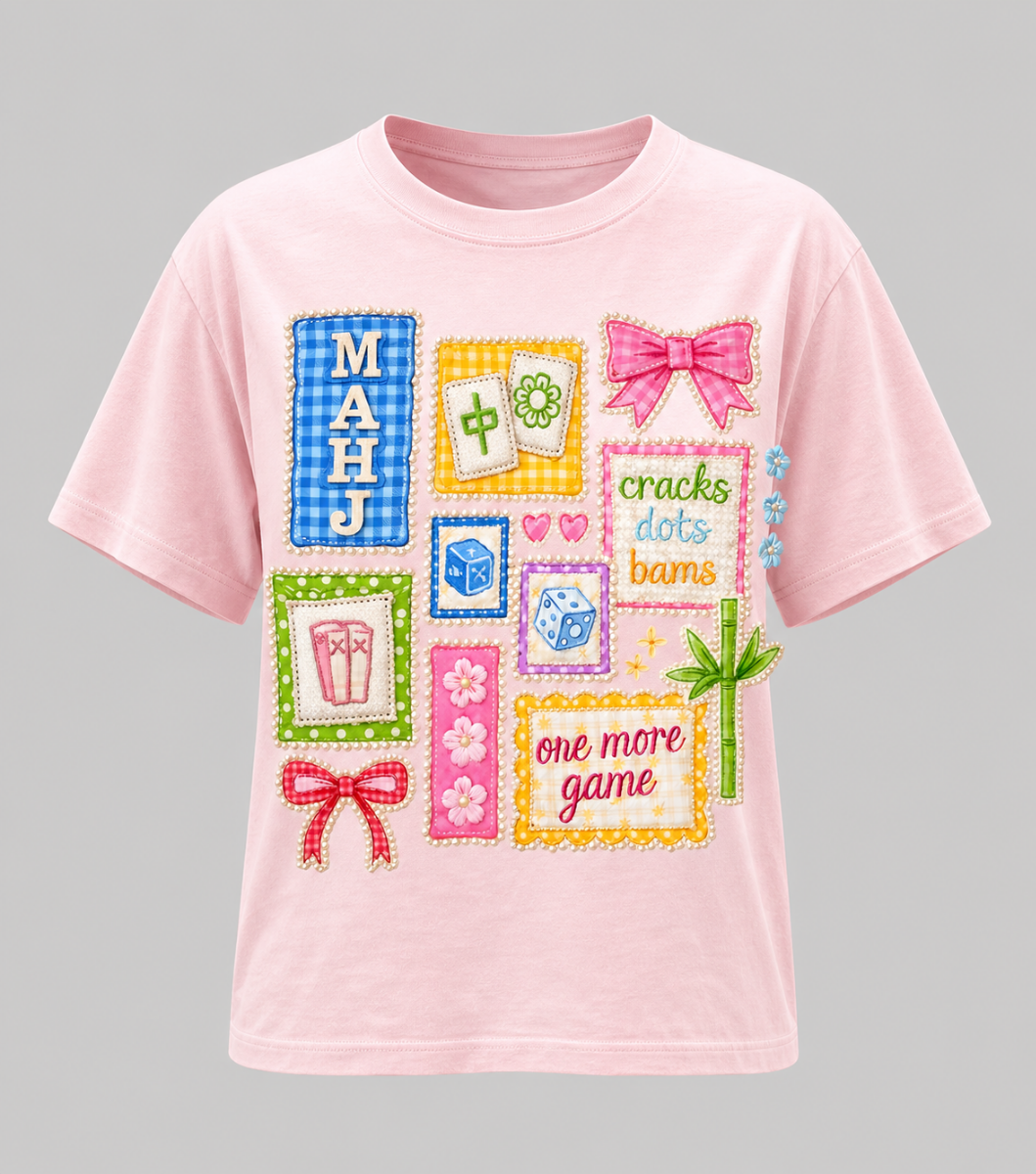 One More Game Mahjong Shirt | Cute American Mahjong T-Shirt | Colorful Mah Jongg Game Night Tee